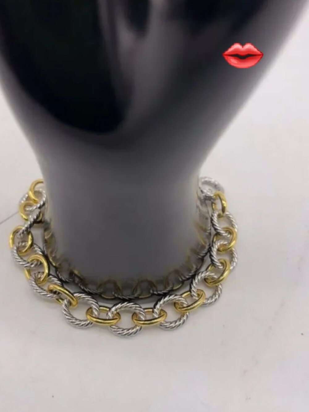 David Yurman Gold and Silver Rope Link Bracelet